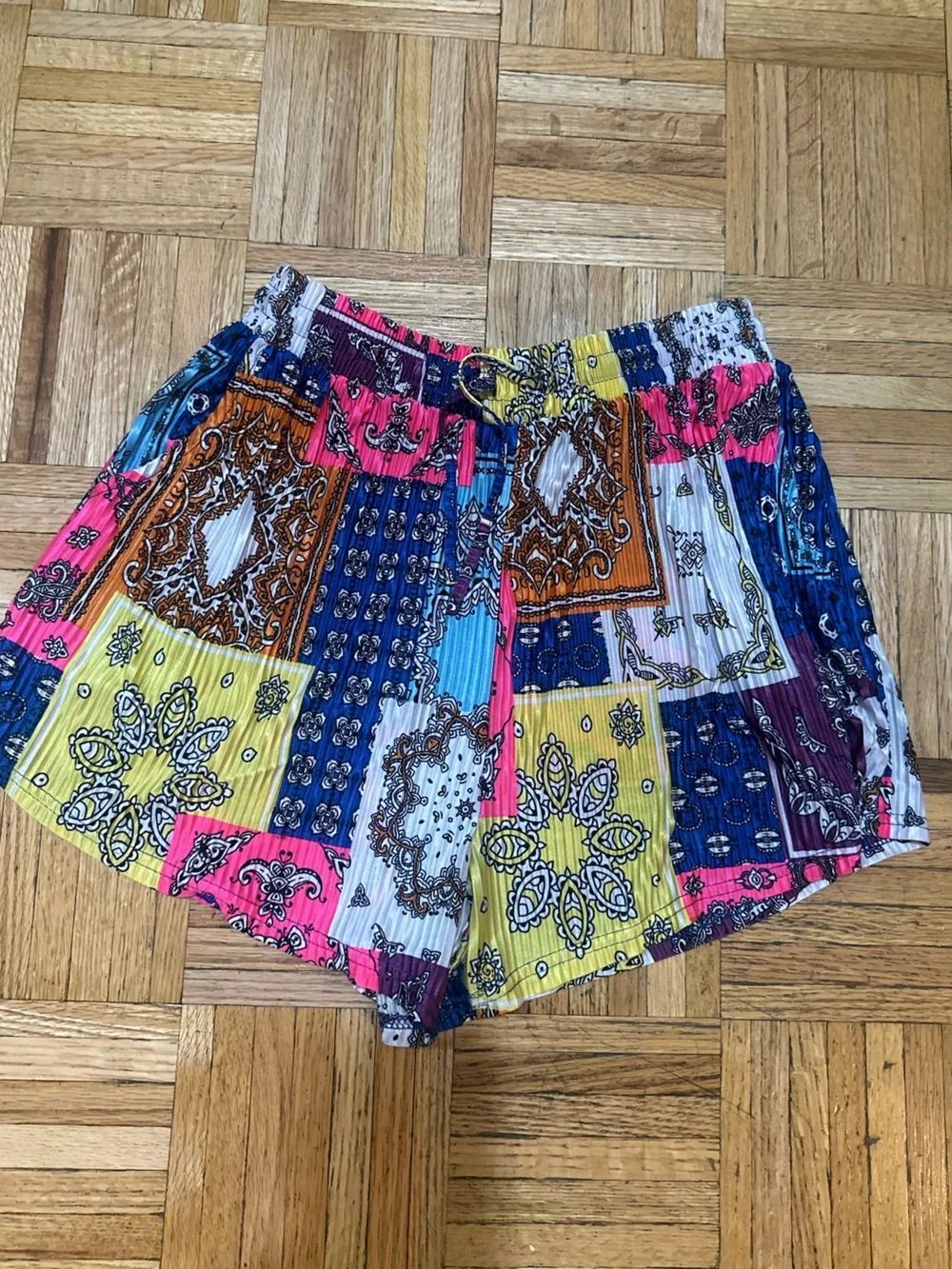 Women’s Multicolor Patchwork Print Shorts